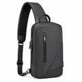 Borsa monospalla 17 x 8 x 31 cm in pelle sintetica nera per uso quotidiano stile urbano