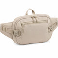 Marsupio 35 x 16 x 8 cm in tessuto sintetico beige con tasche e cintura regolabile