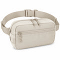 Marsupio 23 x 7 x 15 cm in tessuto sintetico beige con tasche con zip regolabile