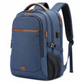Zaino porta computer 32 x 18 x 48 cm in tessuto blu con tasche multiple per lavoro e viaggio